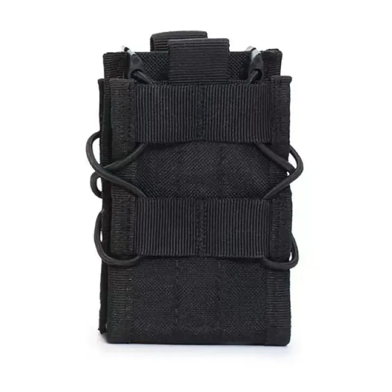 Tactical MOLLE Airsoft Airgun Double Mag Pouch for AR15/M4/16 5.56 Rifle&Pistol, Hunting Vest Accessory, Durable Magazine Holder