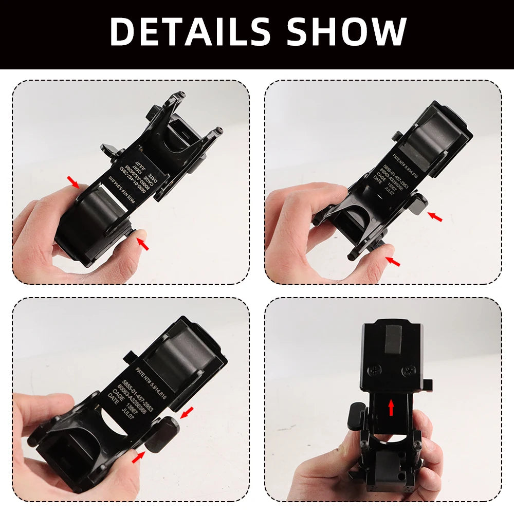 BOOIU MICH M88 FAST Helmet Mount Kit For Rhino NVG PVS-14 PVS-7 Night Vision Monocular Night vision Helmet Holder Bracket