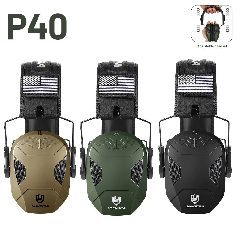 P40 Tactical Shooting Earmuffs Outdoor Hunting Passive Noise Reduction Protection Hearing Headphones Shooting Ear Prote