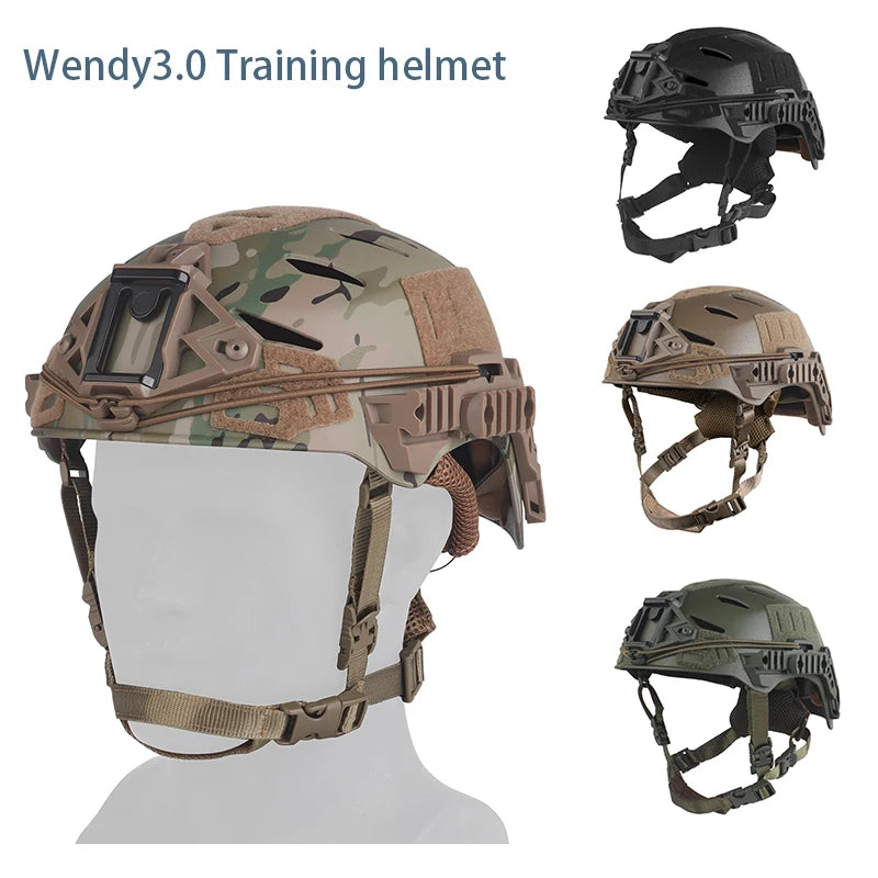Tactical Wendy Helmet 3.0 Training Version with Adjustable Chin Strap Adapt To NVG Base Hunting Airsoft Gear