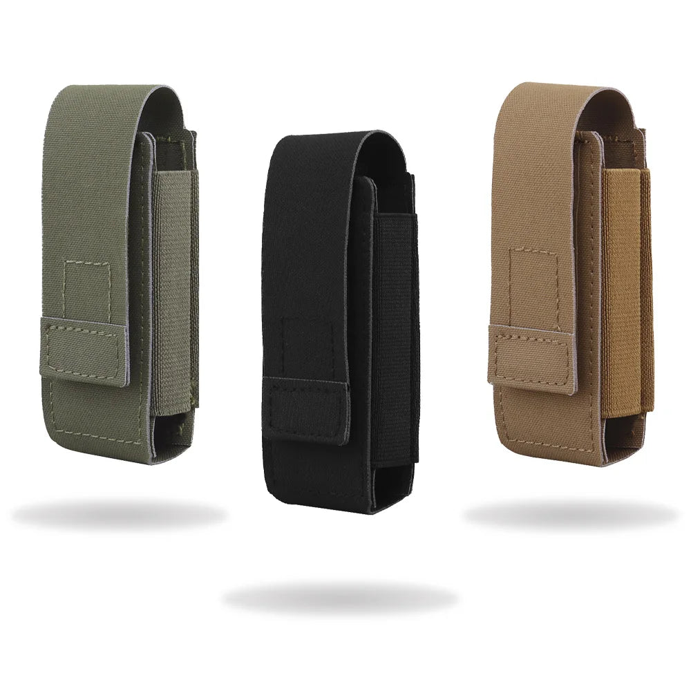 Compact Nylon Utility Pouch, Adjustable Tool Holster for Flashlight, Knife & Small EDC Gear