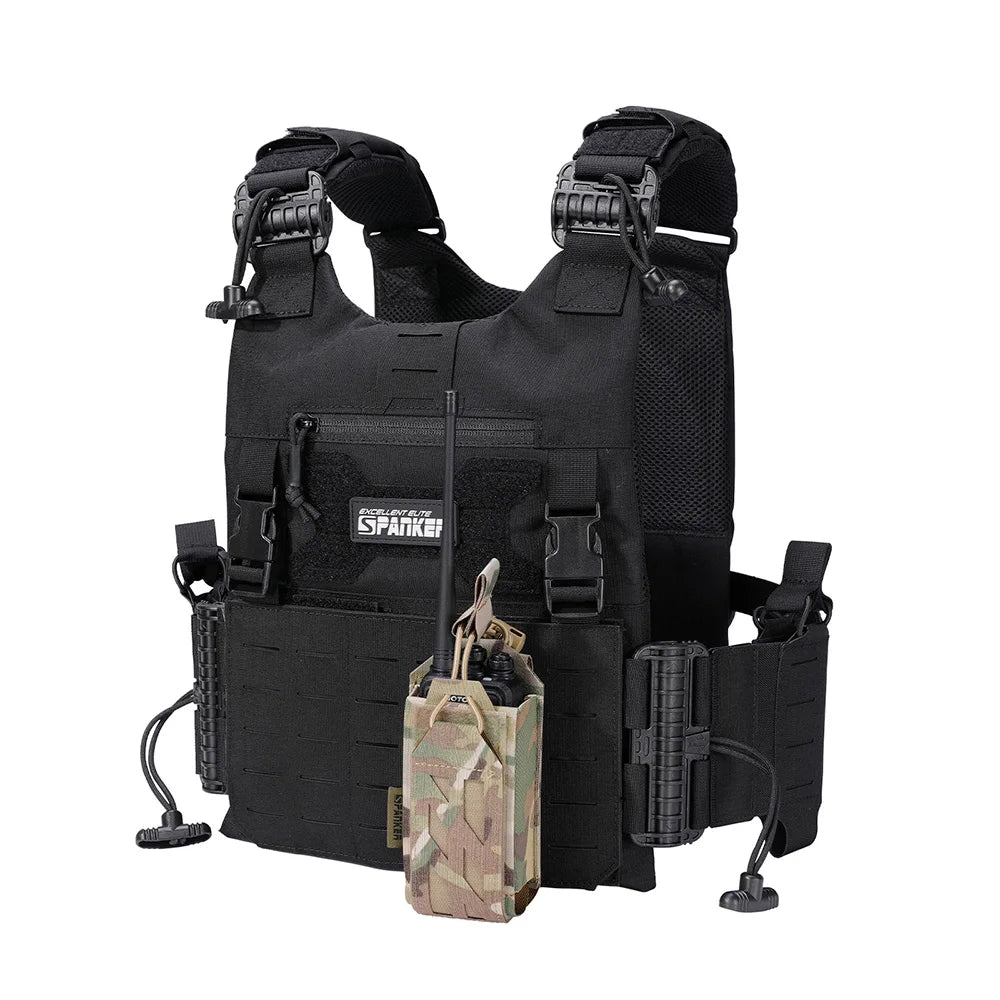 500D Nylon Tactical Molle Walkie Talkie Holder Bag Open-Top Radio Pouch Sports Pendant Hunting Magazine Mag Pouch