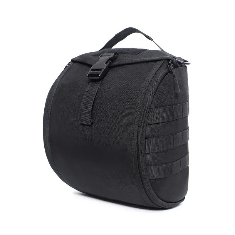 Helmet Bag Tactical MOLLE Clamshell Helmet Pouch Padded and Fleece Lined Storage Case for Motorcycle Bike Helmets
