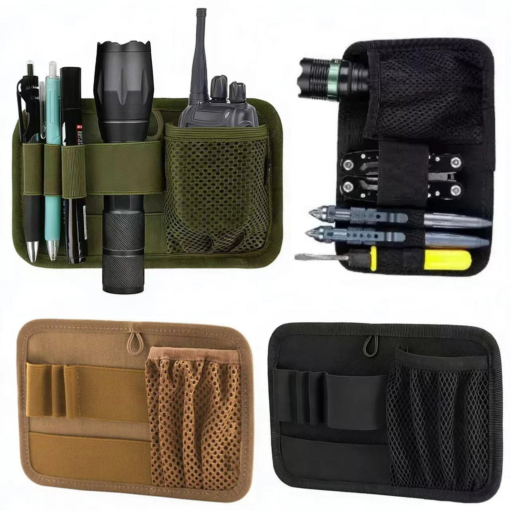 Tactical Adhesive Board Modular Hook Loop Panel EDC Divided Mesh Bag Magic Hook Backboard Adhesive Backpack Hunting Equipment
