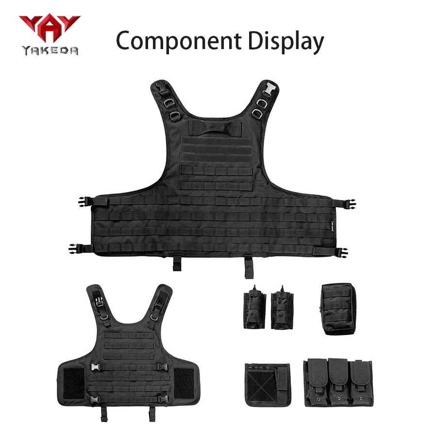 The YAKEDA MOLLE extended system security duty uniform is equipped with multiple accessory packages