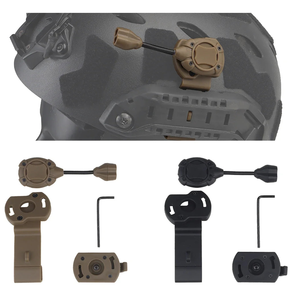 Tactical Helmet Light 3 Modes LED Flashlight Switch Modular Multifunctional Outdoor Hunting Shoot Wargame Helmets IR Laser Lamp