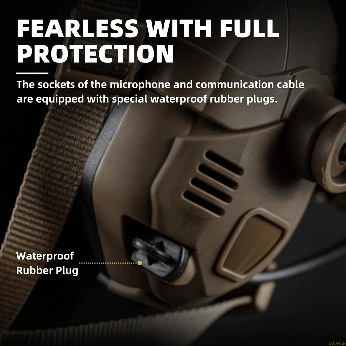 TH6B Wireless Tactical Headset with Noise Reduction Noise Reduction, Rechargeable Shooting Airsoft Earmuff Headphone