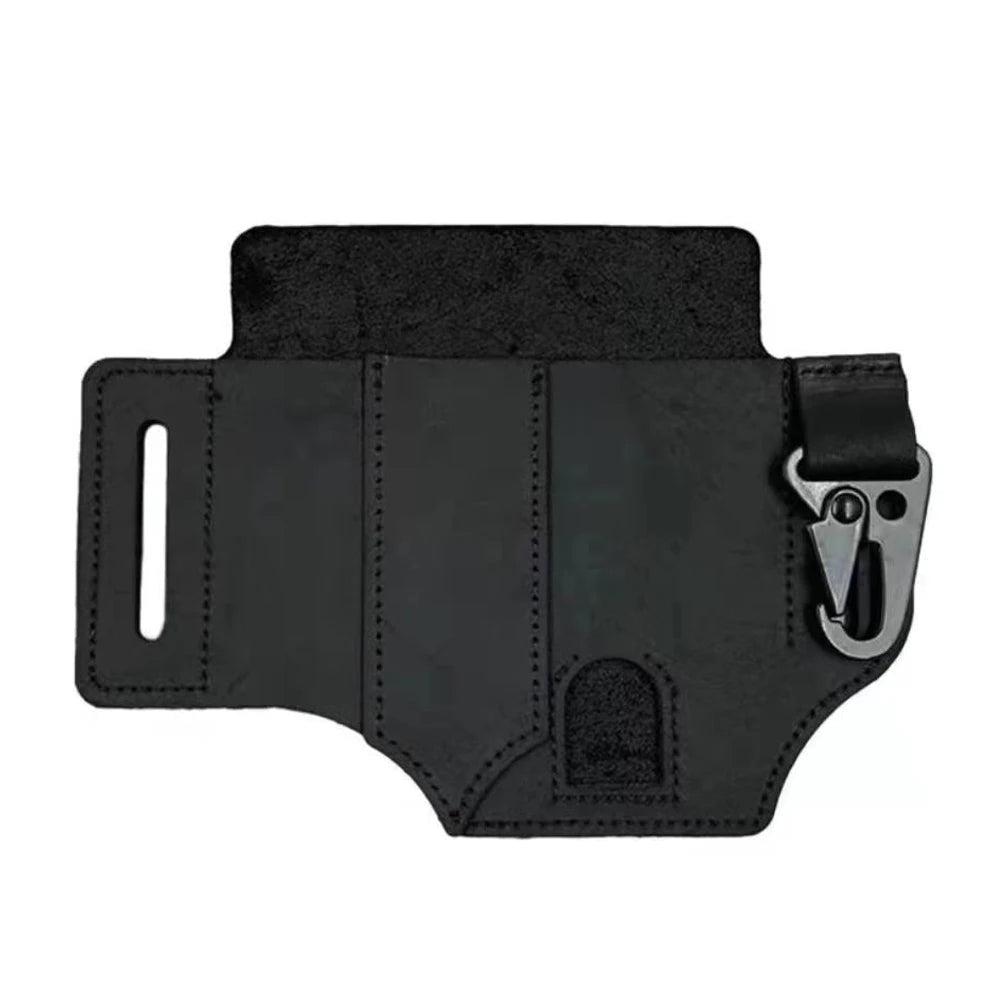 1Pc Tactical Multi-tool Belt Leather Case Outdoor Camping Hunting Waist Bag Portable Storage Bag Outdoor Tool Outdoor Tool Kit