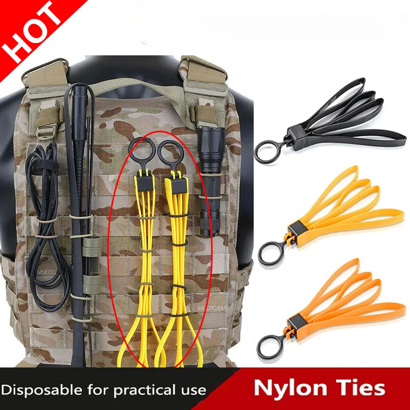 Plastic Cable Tie Band Handcuffs Cs Sport Decorative Strap Tmc Sport Gear Disposable Cable Tie Yellow Camping out Gear