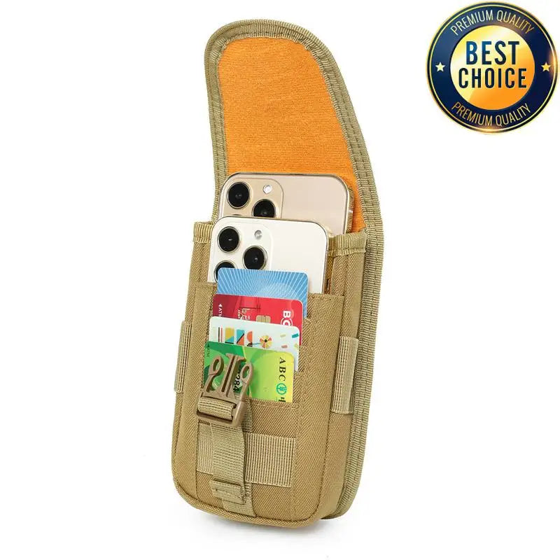 1000D Camo Tactical Running Bag Sports Phone Bag Waist Pocket Double Layer Molle Accessory Power Bank Bag Wallet Pack