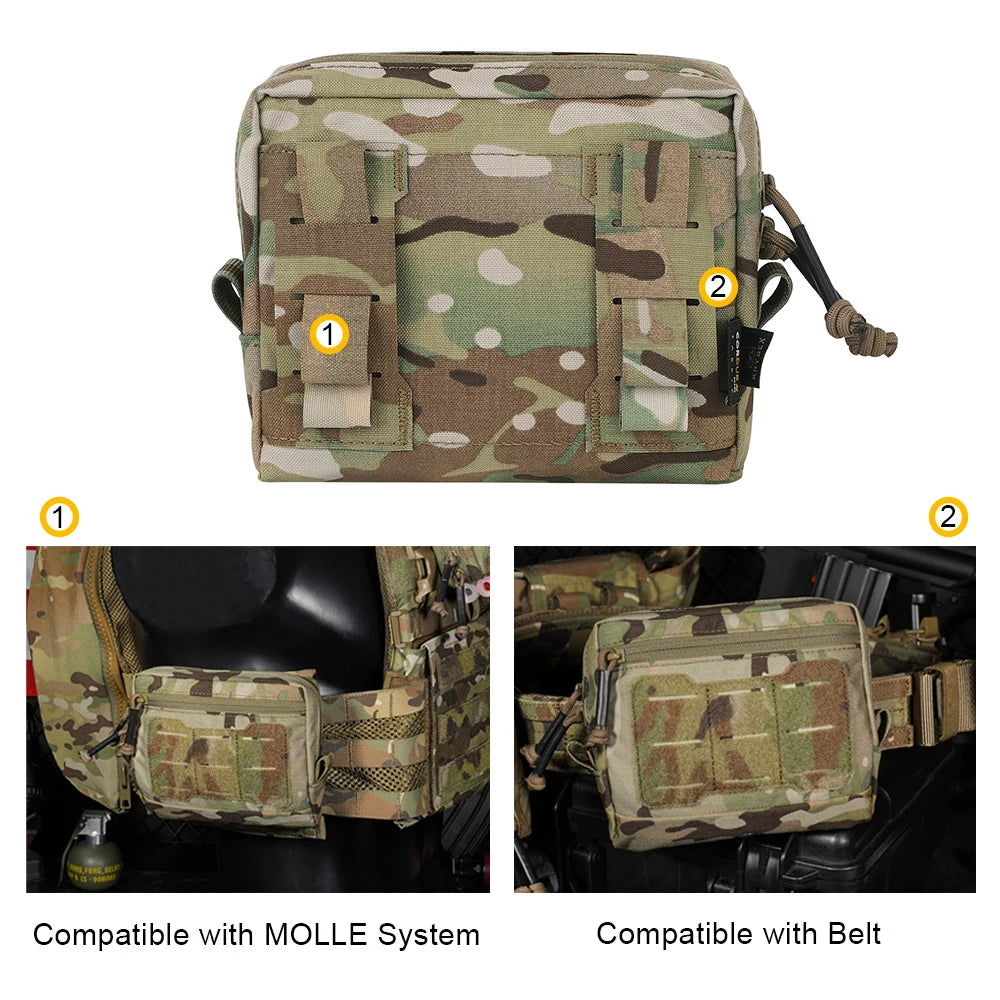 KRYDEX Tactical GP Pouch General Purpose Pouches Utility EDC MOLLE Storage Bag for Chest Rig Vest Duty Belt Backpack