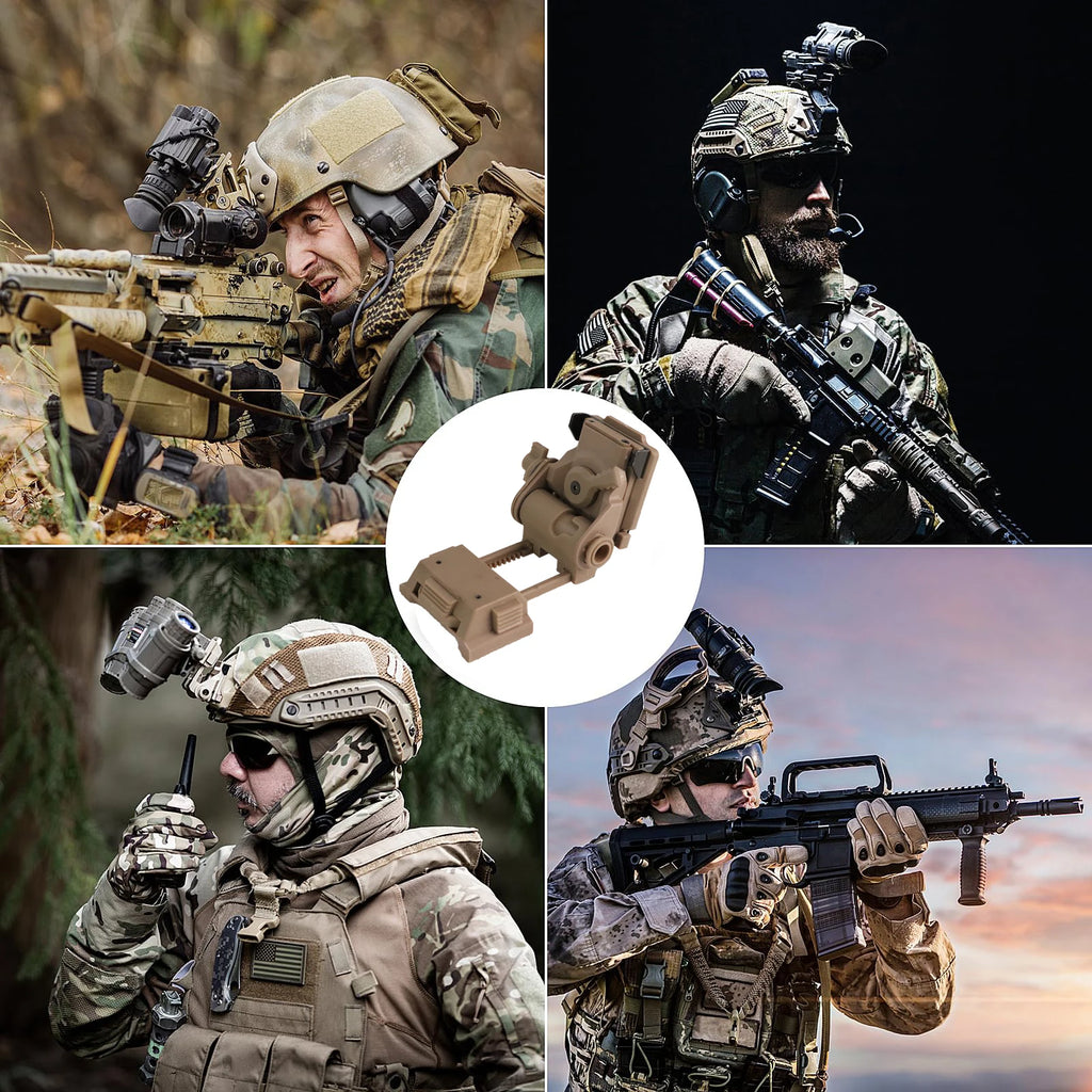 BOOIU L4G24 NVG Mount Bracket Nylon Tactical Helmet Foldable Night Vision Goggle Mount for PVS15 PVS18 PGPNVG18 Helmet Stent