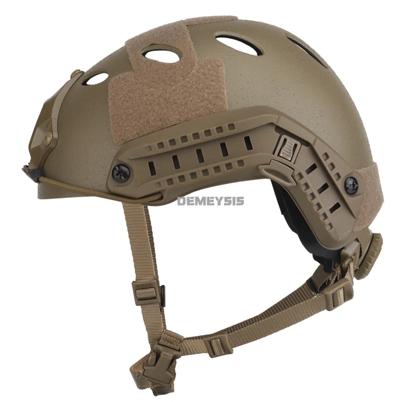 Airsoft FAST Helmets ABS Impact Resistant Paintball Shooting Tactical Half Covered PJ Helmet with Adjustable Suspension System