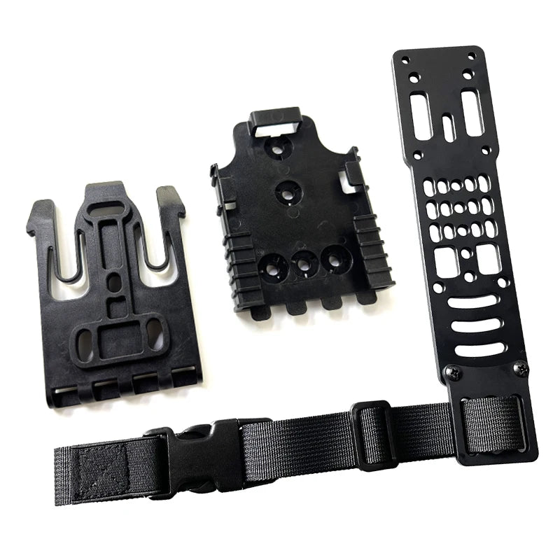 Tactical Metal Modular Pistol Holster Adapter With QLS Platform Holster Drop Leg Band Hunting Airsoft Quick Pull Draw