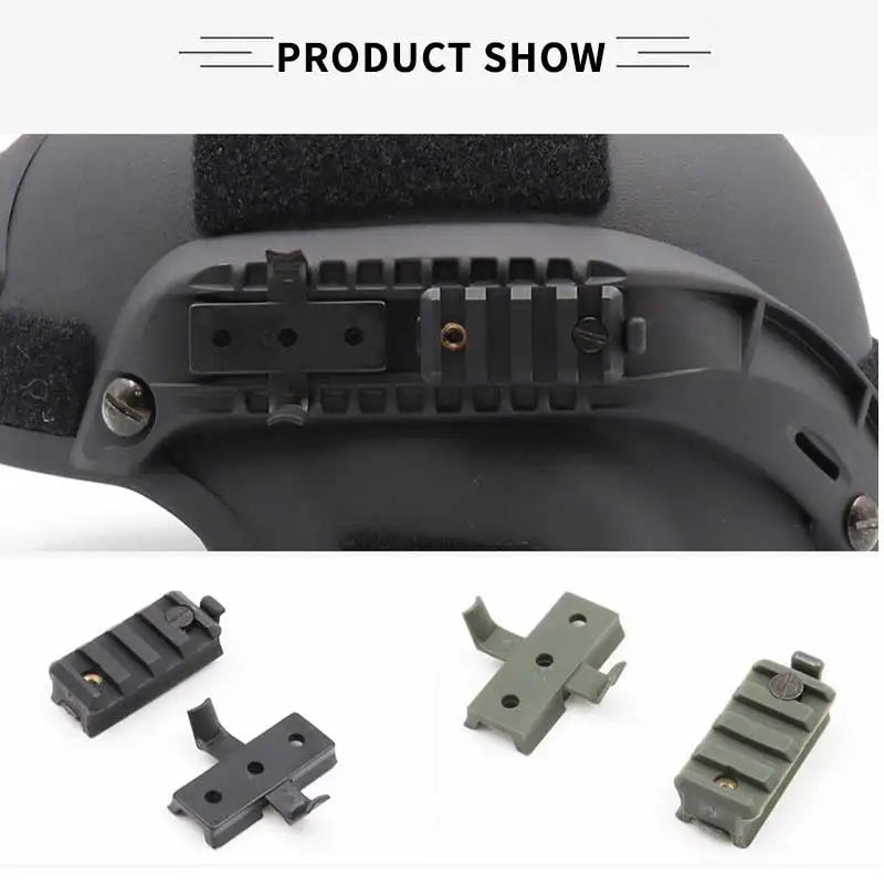 Tactical helmet flashlight clip plastic track slider universal riot helmet accessory flashlight clip