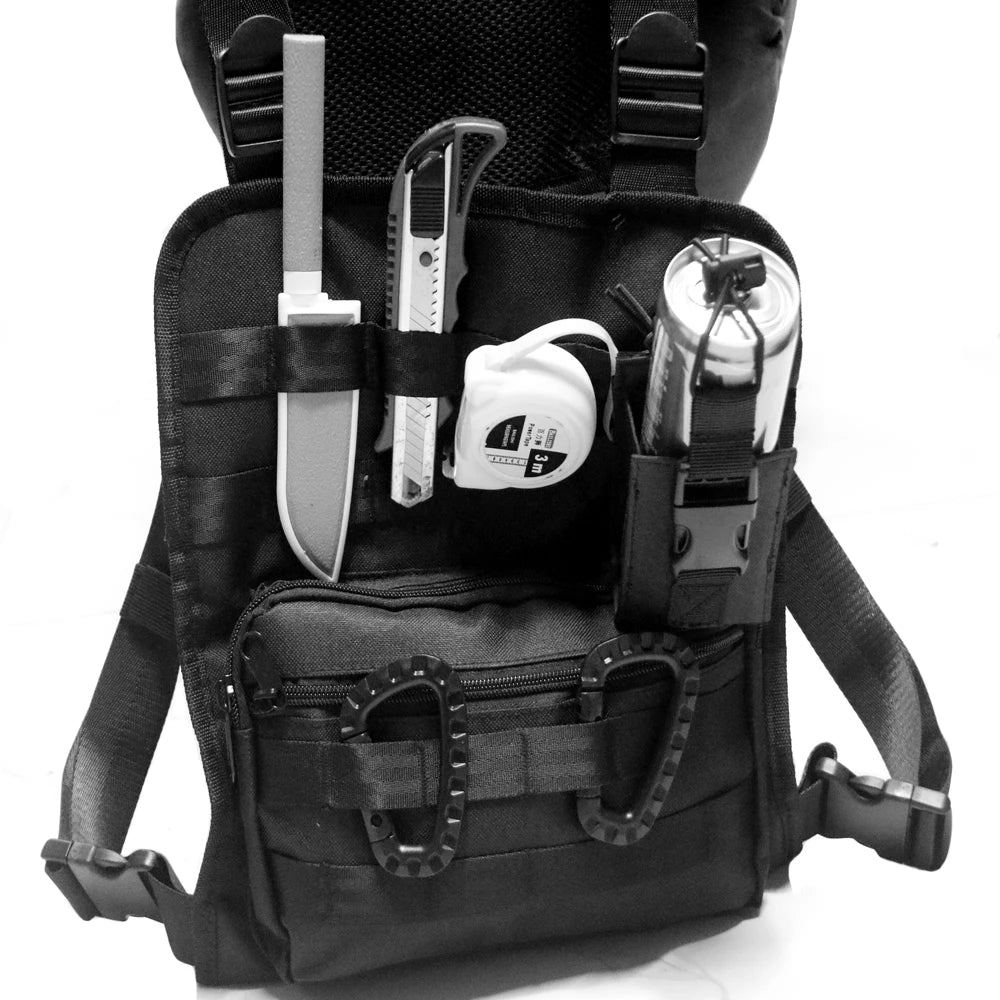 TAK YIYING Tactical Vest Nylon Military Vest Chest Pack Pouch Black