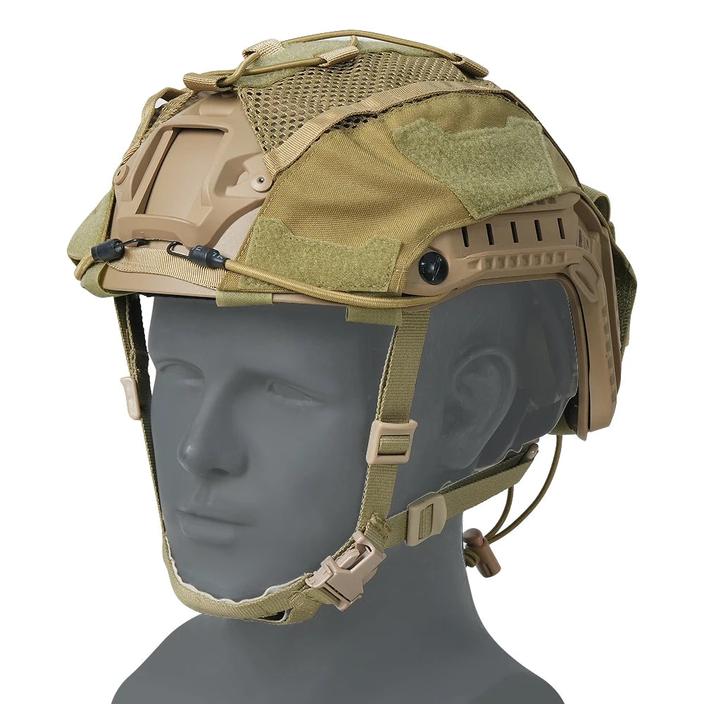 BOOIU Tactical Helmet Cover With Pocket Bag Removable Battery Box Balance Bag CS Hunting Fast Helmet Bag Protection Accessories