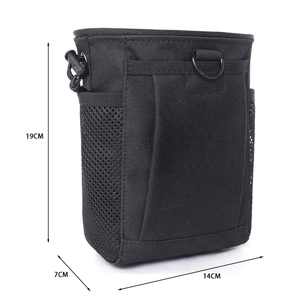 Tactical Camo Dump Pouch Molle Magazine Recovery Bag Drawstring Dump Bag Adjustable Attached Hip Holster Bag