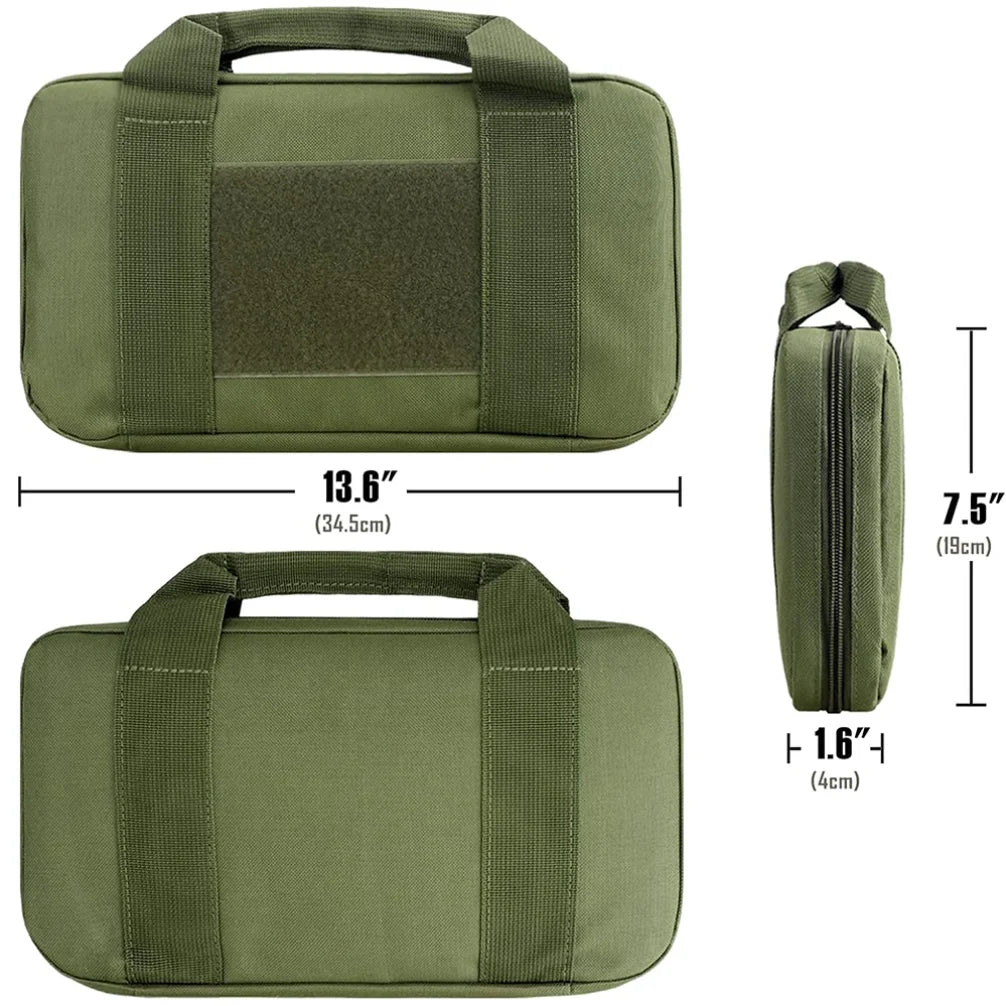 Pistol Bag Concealed Carry Case Soft Padded Handgun Pouch with Magazine Storage Slot Pistol Wallet Hunting Accessories