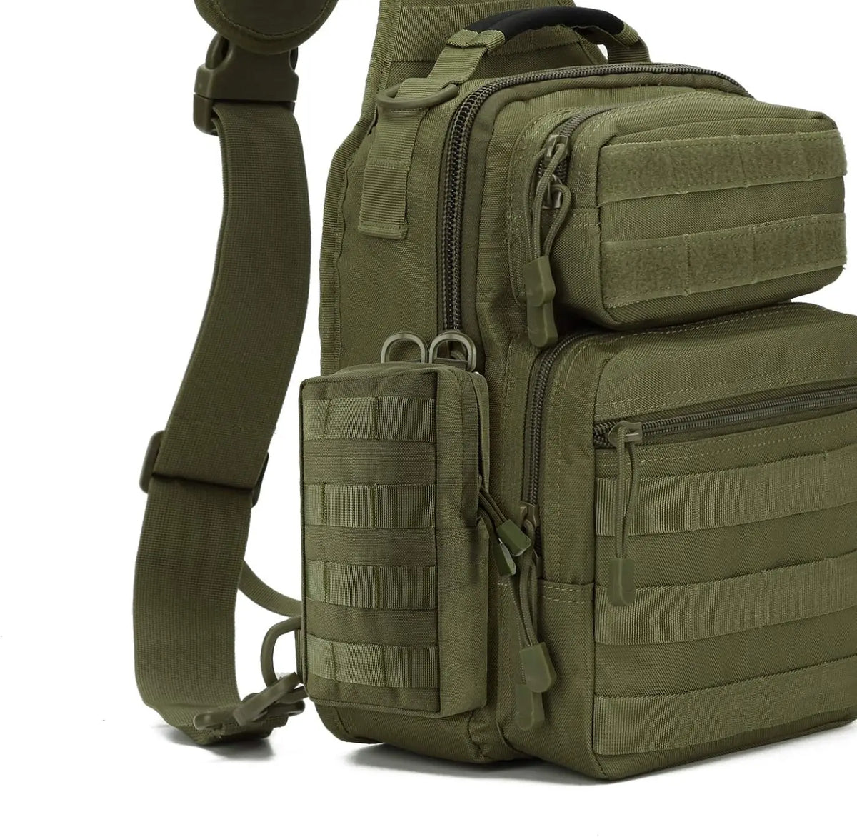 2 Pack Molle Pouches Tactical Compact Water-Resistant EDC Waist Bag Hunting Small Utility Pouch With Grimlock D-ring Buckle