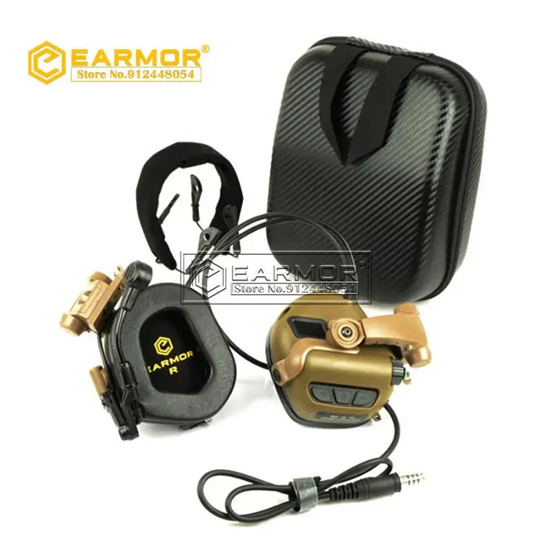 EARMOR Mark3 MilPro Tactical Headset – Enhance Your Communication on RAC Rails with Electronic Noise Reduction