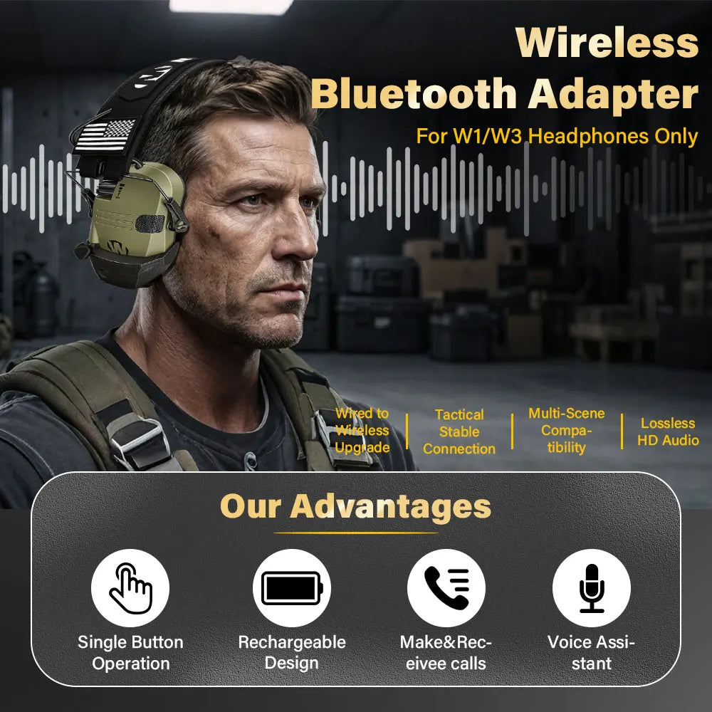 NEW Tactical Shooting Earmuffs Hunting Electronic Hearing Protector Active Noise Reduction Headphone with BT adapter (optional)