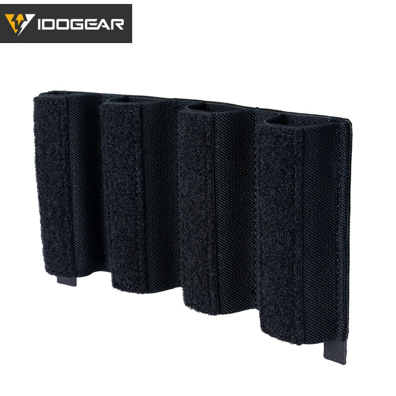 IDOGEAR Tactical Quad Mag Pouch For MPX, Glock, MP5 9mm Quad SMG Large DOPE the Insert Sticker Mag Pouch 35115
