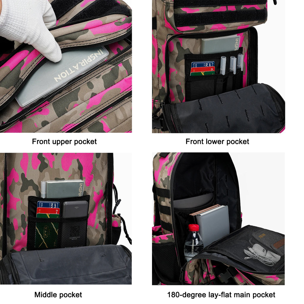 45L Tactical Backpack 3P Bag Assault Backpack Outdoor 3 Days Travel Waterproof Climbing Rucksack Camping Hiking Hunting Mochila