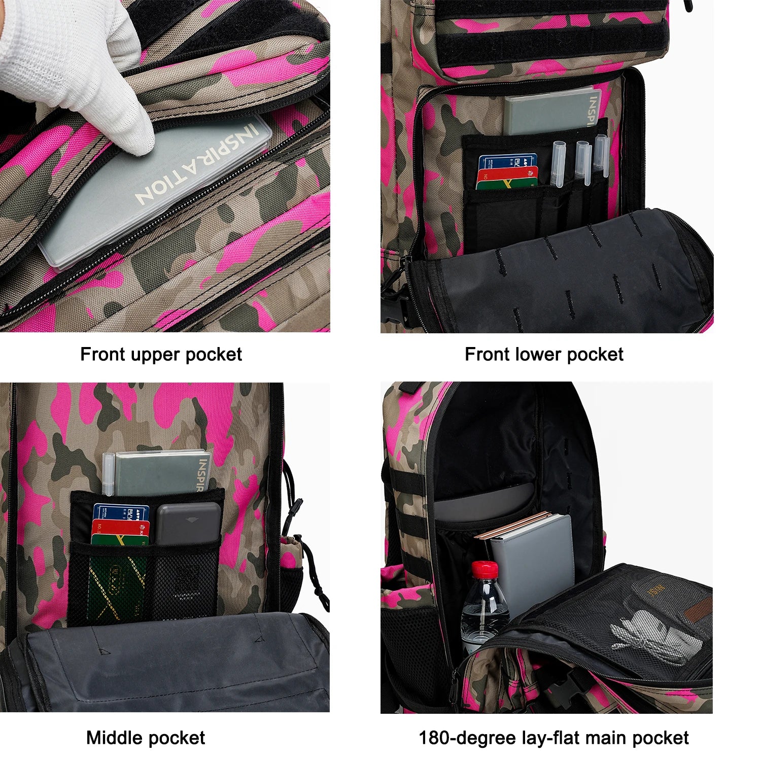 45L Tactical Backpack 3P Bag Assault Backpack Outdoor 3 Days Travel Waterproof Climbing Rucksack Camping Hiking Hunting Mochila