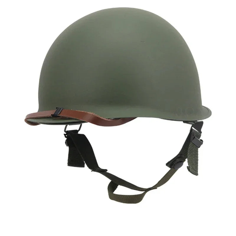 WW2 M1 Helmet SteelHelmet Tactical US Army Military Replica Protective Helmets WWII WW2 Outdoor CS Paintball Green Steel Helmets