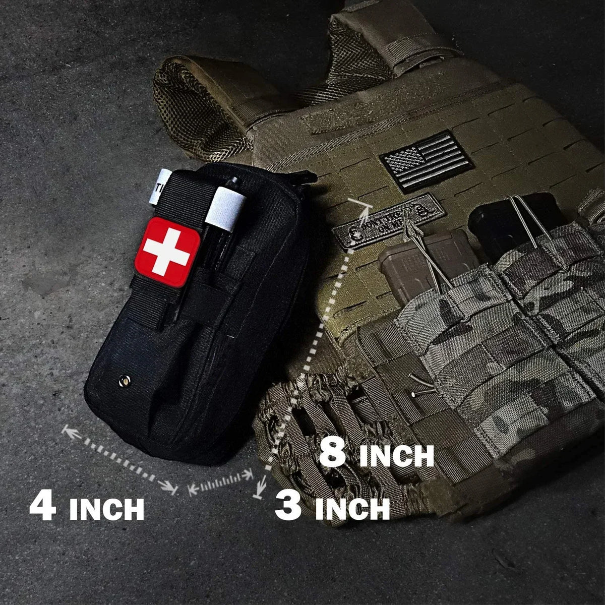 Molle Medical Pouch Tourniquet Holder Tactical First Aid Pouch Trauma Kit Pouch Emergency EMT Med Kit for Camping Hiking