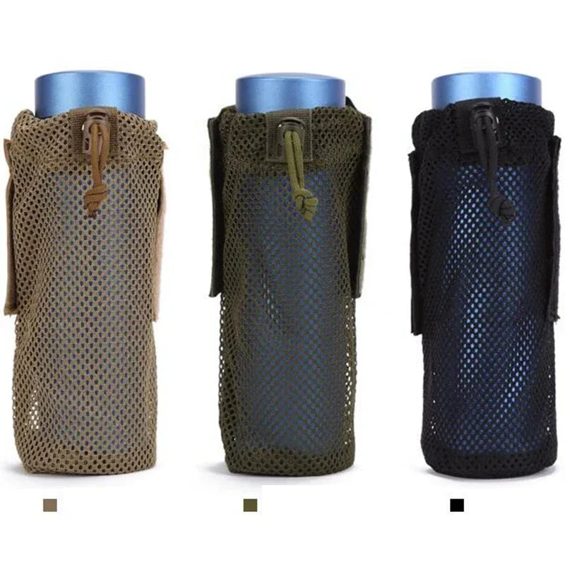 Molle Mesh Water Bottle Holder Bag,Lightweight Polyester Fabric,Water Bottle Pouch for Walking,Water Bottle Holder Bag