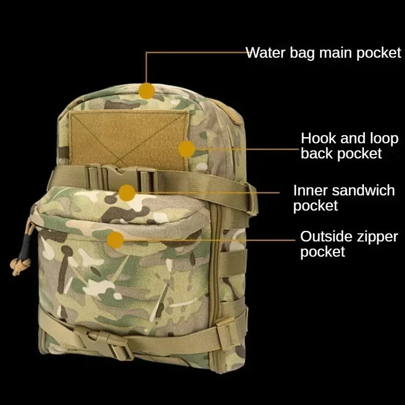 Tactical Hydration Pack Lightweight Waterproof Nylon Bag Outdoor Camping Hunting Sports Backpack Bag Mini Back Panel Water Bag
