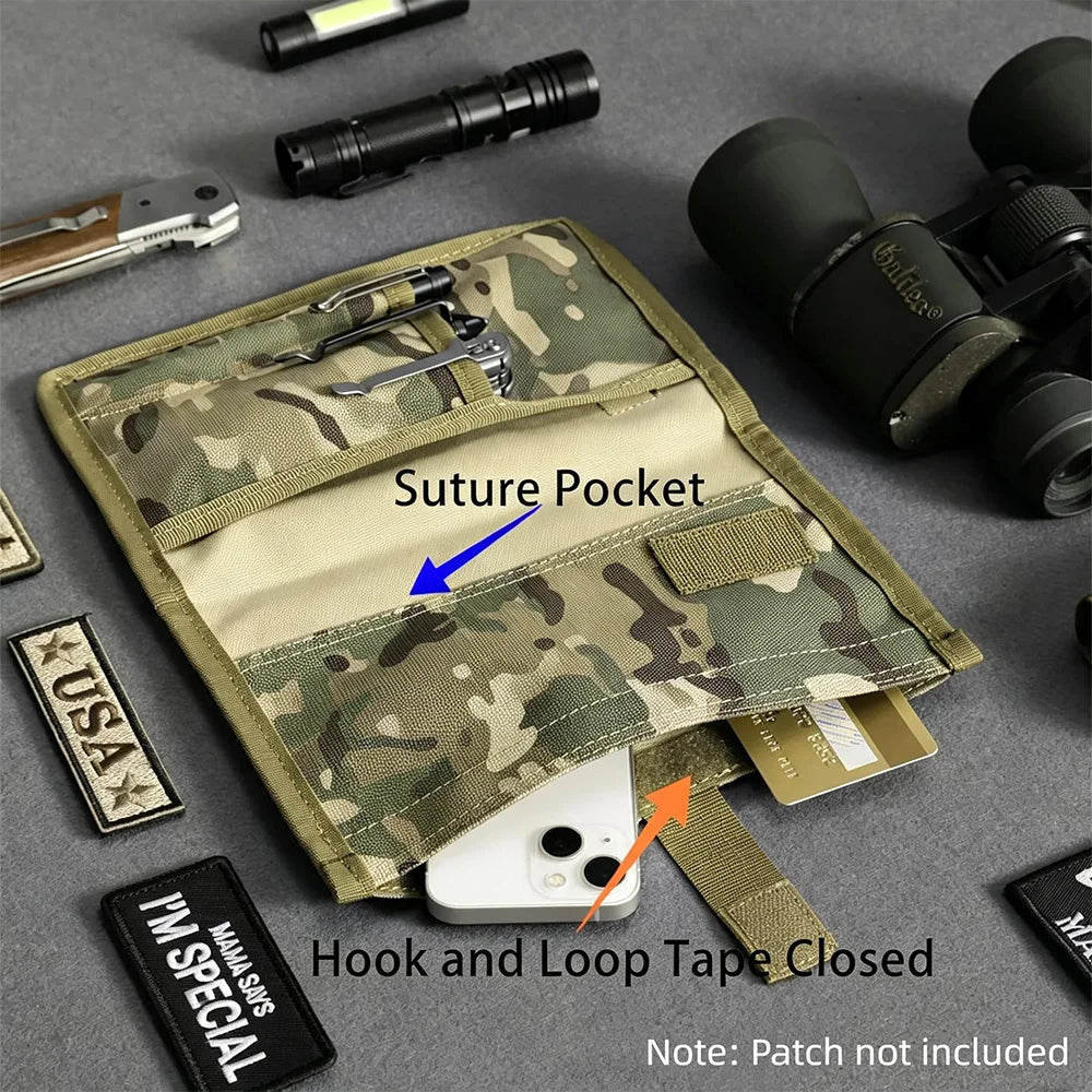 A5 Protective Case Cover Notebook, Outdoor Tactical Pocket Journal with Detachable Loose-leaf Pages