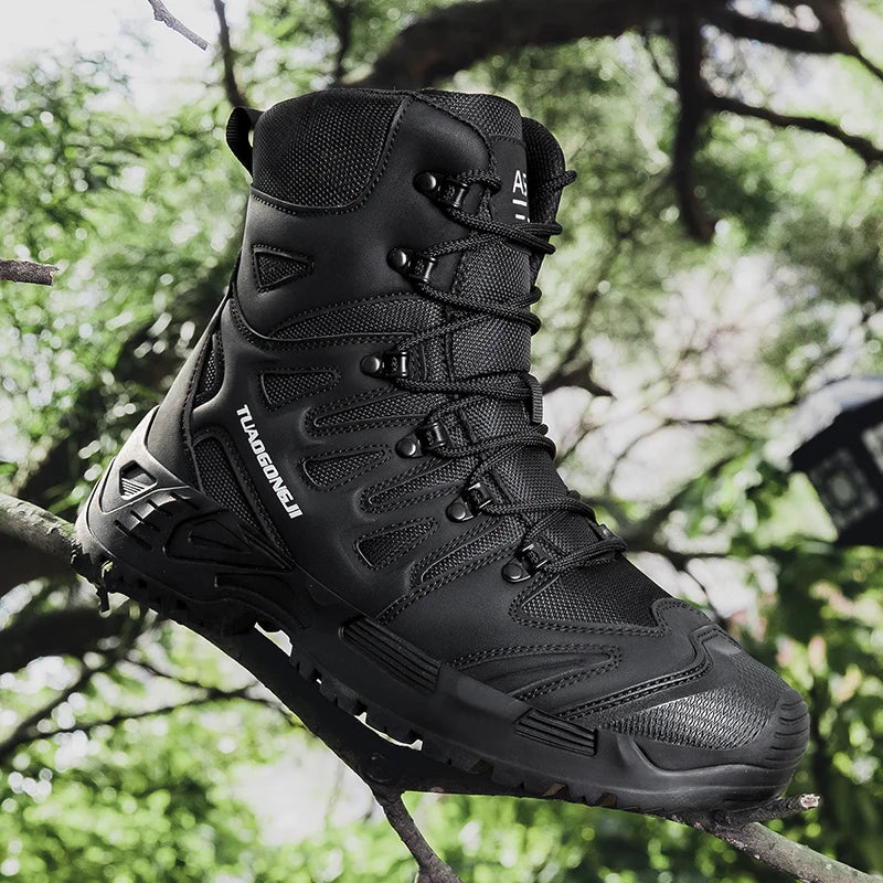 Classic Brand Comfortable High Top Mountain Climbing Boots Top Quality Wearable Hunting Shoe Large Size Outdoor Hiking Shoe