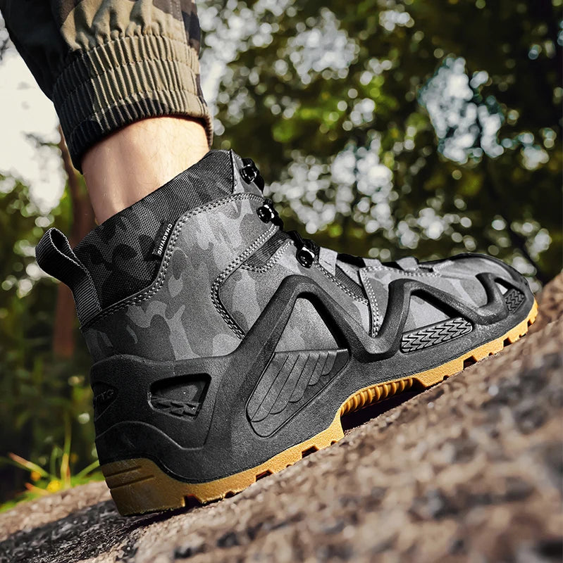 Outdoor Mens Walking Sneakers Men Hunting Trekking Camping Mountaineering Winter Work Boot Lightweight Breathable Climbing Shoes