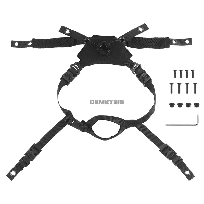 Tactical Helmet Straps Wendy Helmets Suspension System Shooting Hunting Helmets Adjustable Head Lock Chin Strap Accessories