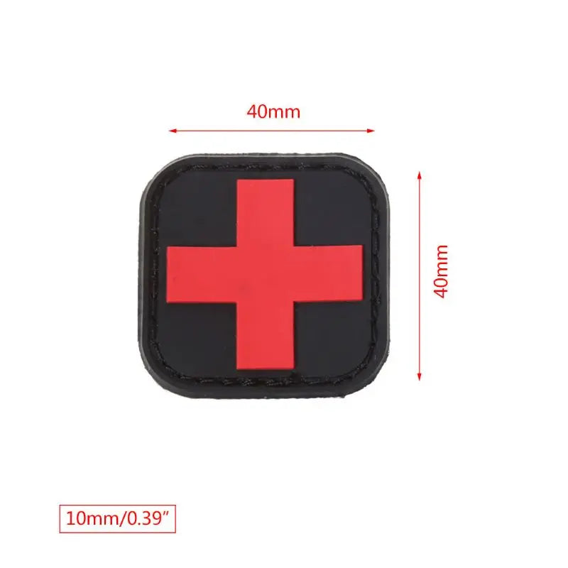 Tactical Armband First Aid Outdoor Hunting Medical Personnel Badge Brassard Red Cross Magic Sticker PVC Patch Morale Accessories