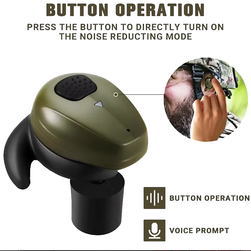 EB10 Tactical Bluetooth Earbuds Noise-Cancelling Electronic Shooting Headphones for Training