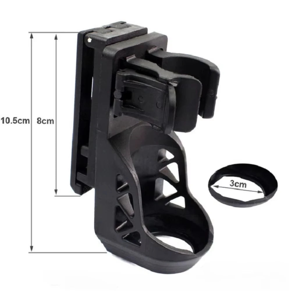 Universal 360° Rotating Tactical Flashlight Sleeve Side Opening with Side Lock System Quick Release Bracket for Outdoor Sports