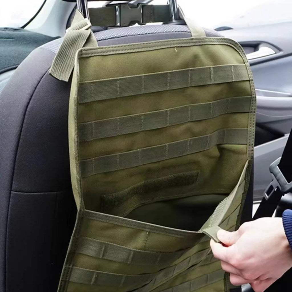 Molle Tactical Car Seat Back Cushion Universal Four Seasons Storage Bag Hanging Bags Car Stowing Tidying Pocket