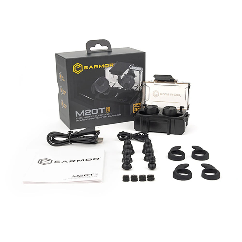 EARMOR M20T PRO Electronic Shooting Earmuffs Bluetooth 5.4 Noise Canceling Sound Amplification for Hunting Range