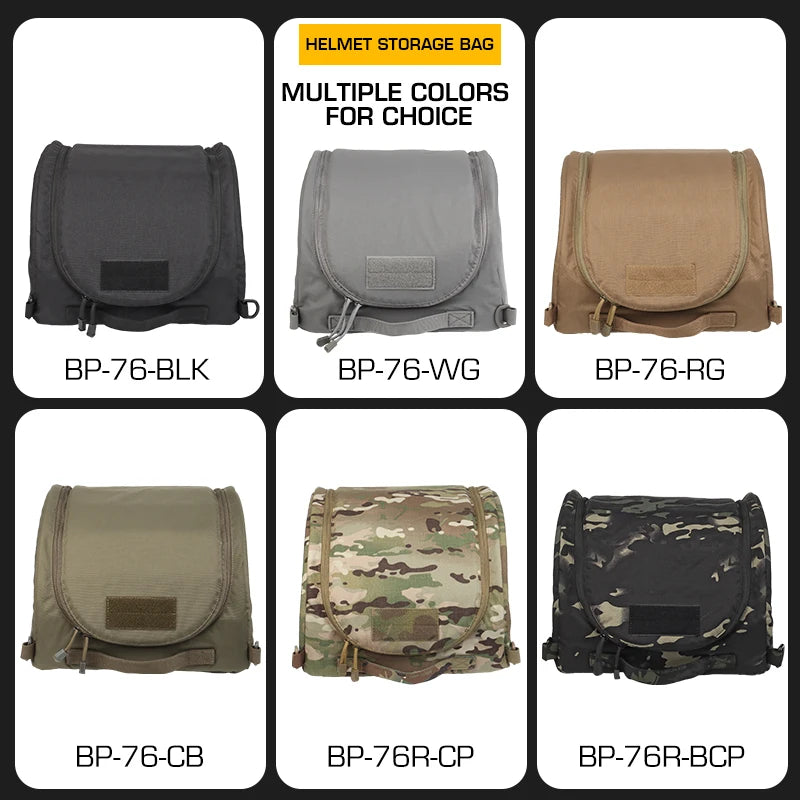 Tactical Helmet Storage Bag Multipurpose Handheld Pack Outdoor Motorcycle Cycling Hiking Hunting Airsoft Helmet Gear