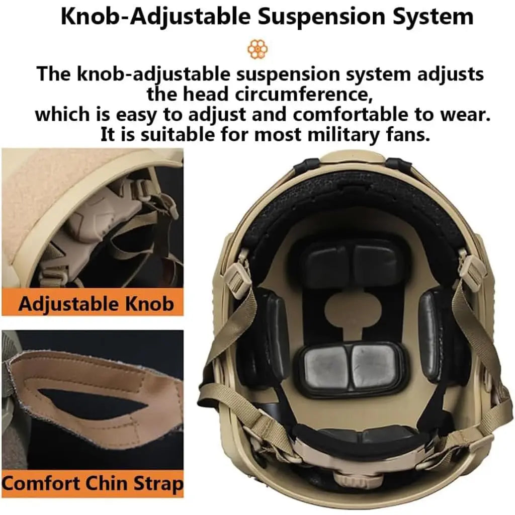 Tactical Airsoft Helmet Set with communication Headset Helmet Cover Adjustable Outdoor Hunting Gear for Cosplay Paintball Game
