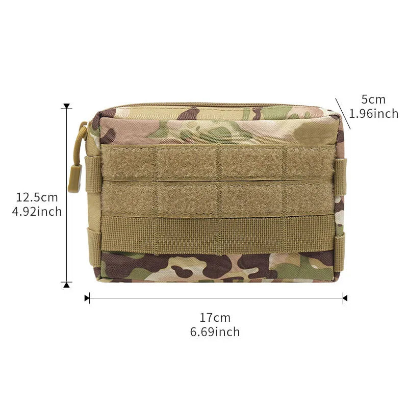 Utility MOLLE Tactical Admin Pouch Outdoor 600D Nylon EDC Tool Organizer Bag for Camping Hunting Hiking Backpack Vest Accessory