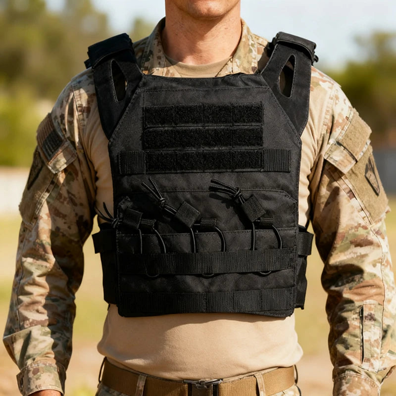 Tactical Plate Carrier Molle Vest Airsoft Gear Men Combat Body Armor Hunting Protective Vest with Mag Pouch