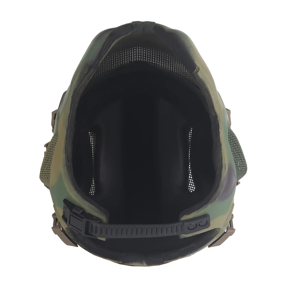 Full Protection Tactical Helmet Militar Hunting Airsoft Paintball CS Steel Mesh Safety Face Mask EVA Lightweight Punk Cosplay
