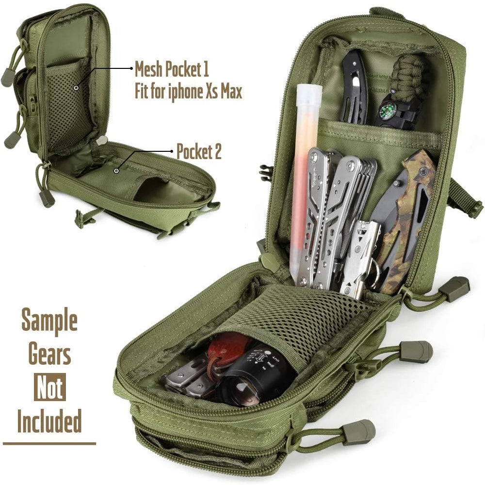 Tactical Molle Utility Pouch Outdoor Hiking Travelling Sling Backpack EDC Tool Pouch Medical Waist Packs Hunting Shoulder Bag
