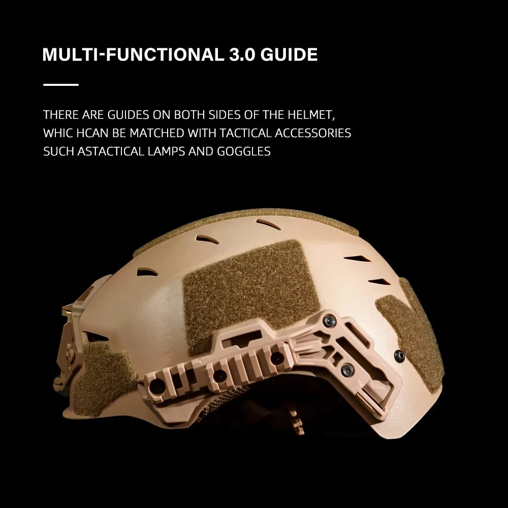 BOOIU Wendy 3.0 Training Tactical Helmet Multi Function Rails Adjustable Knobs Liner Pad Helmet For Outdoor CS Protective Gear