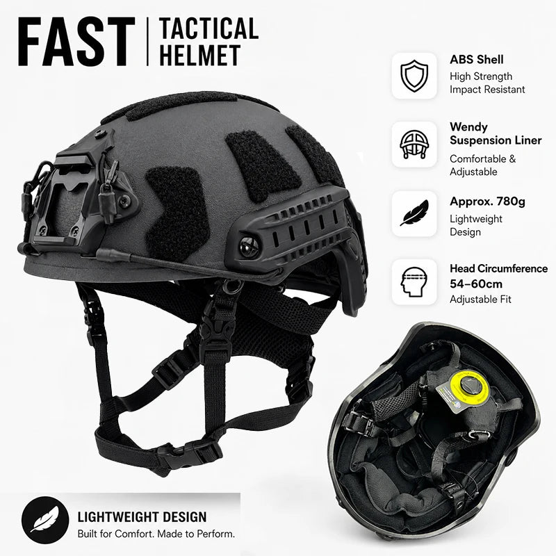 Military Tactical Helmet Set - Multi-Lens Goggles & Full Face Mask, Riot Airsoft CS Protective Gear for Outdoor Sports